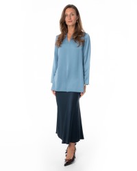Blue Satin Tunic