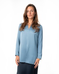 Blue Satin Tunic