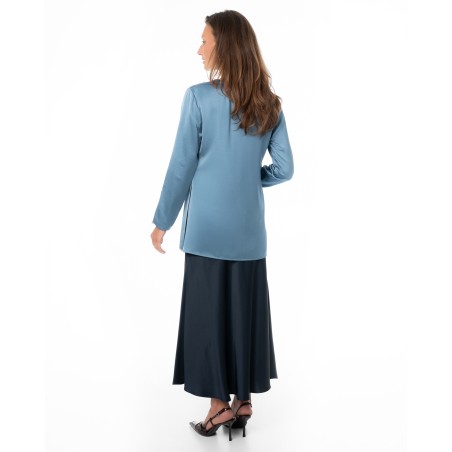 Blue Satin Tunic