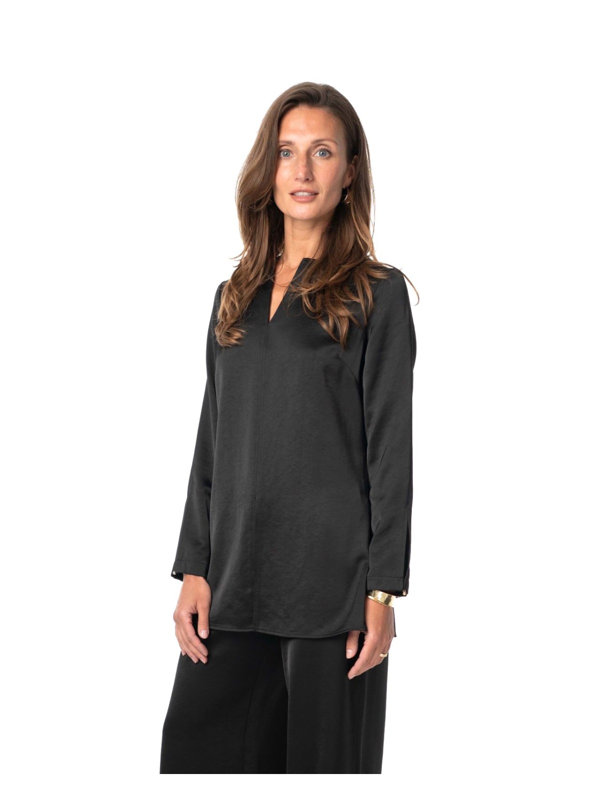 Black Satin Tunic