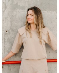 Blouse with large collar (S)