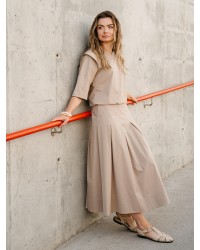 Long pleated skirt