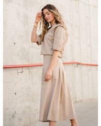 Long pleated skirt