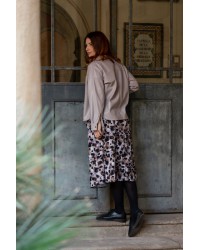 Light Grey Faux Leather Jacket with Patch Pockets