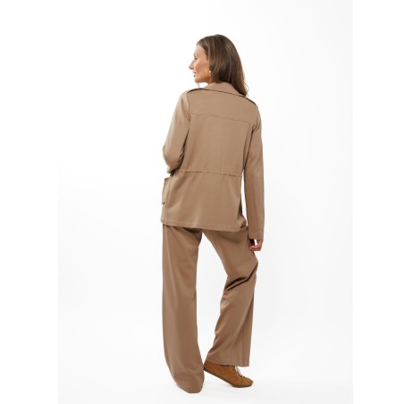 Light Brown Jacket with Adjustable Waist