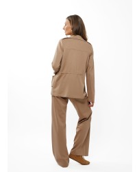 Light Brown Jacket with Adjustable Waist