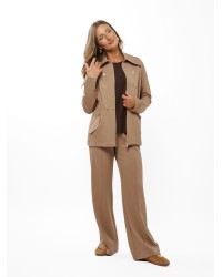 Light Brown Jacket with Adjustable Waist
