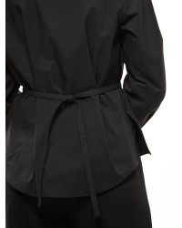 Black Women’s Shirt with Adjustable Ties