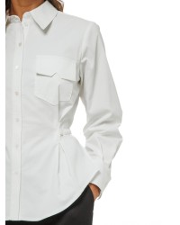 White Women’s Shirt with Adjustable Ties