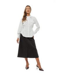 White Women’s Shirt with Adjustable Ties
