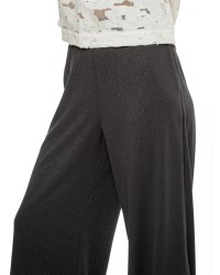 Black Women’s Occasion Trousers with a Subtle Silver Shimmer
