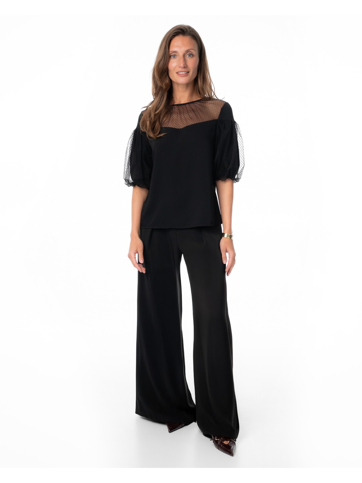 Black Wide-Leg Trousers