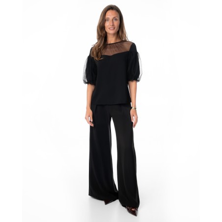 Black Wide-Leg Trousers