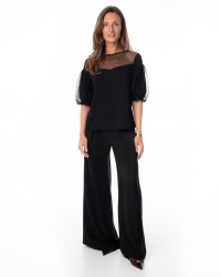 Black Wide-Leg Trousers
