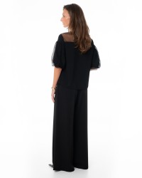 Black Wide-Leg Trousers